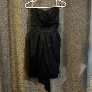 Strapless black dress